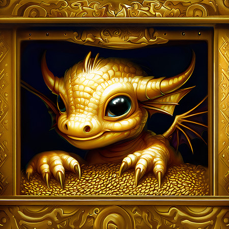 Gold Vault Baby Dragon