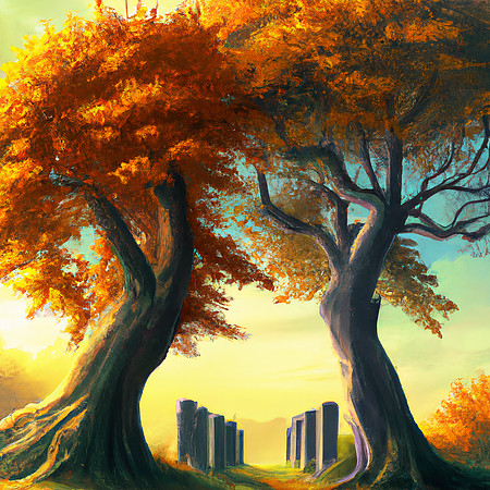 Autumn Cemetery Trees - Tristan & Isolde