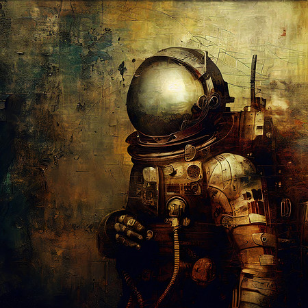 Grungy Vintage Astronaut