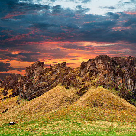 Iceland Sunset Fantasy - Monster Mountain