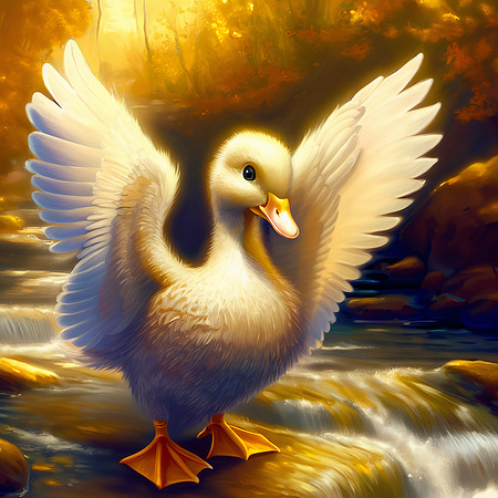 Golden Autumn Goose