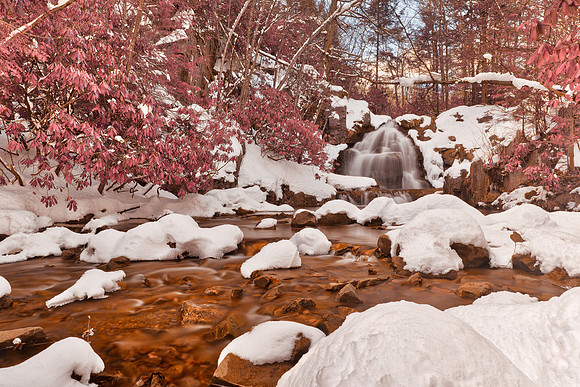 Hawk Falls Winter Stream - Pink Fantasy
