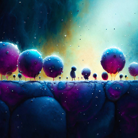 Purple Bubble Planet