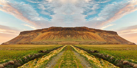 Iceland Sunset Symmetry Trail