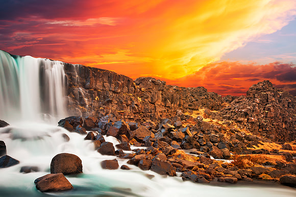Glowing Axe Falls