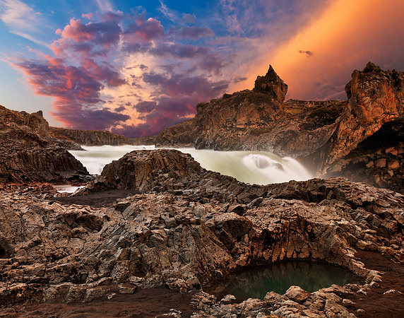Goðafoss Sunset Fury
