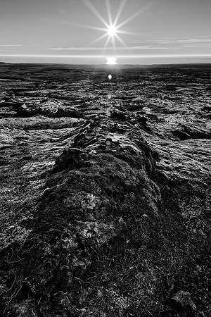Iceland Sunburst - Black & White
