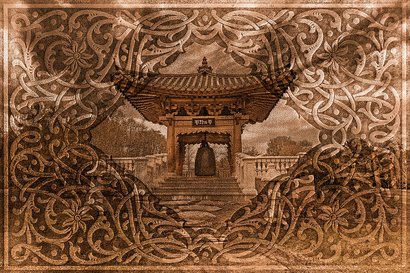 Korean Storybook Garden - Sepia Nostalgia