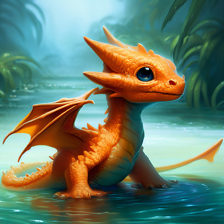 Orange Baby Lagoon Dragon