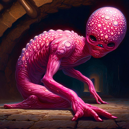 Pink Polkadot Alien