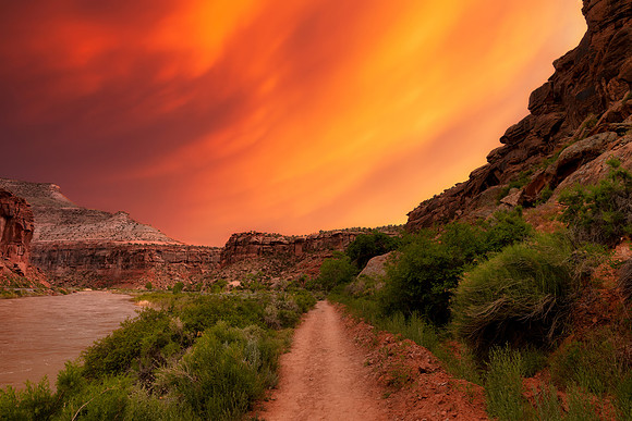 Sunset Fire Canyon
