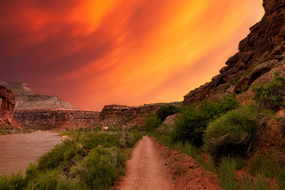 Sunset Fire Canyon