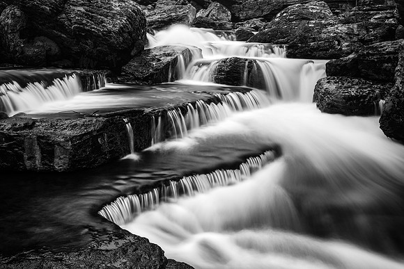 Caney Fork Cascades - Black & White