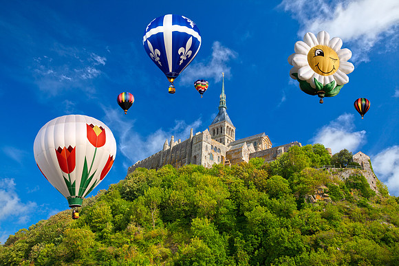 Hot Air Balloons of Mont Saint-Michel