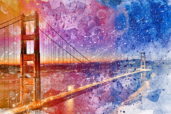 Golden Acrylic Gate Bridge