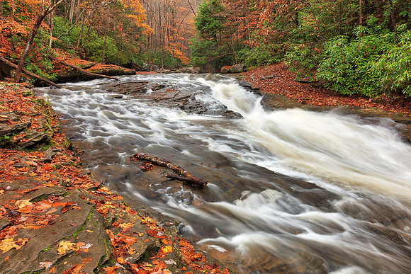Autumn Waterslides of Meadow Run