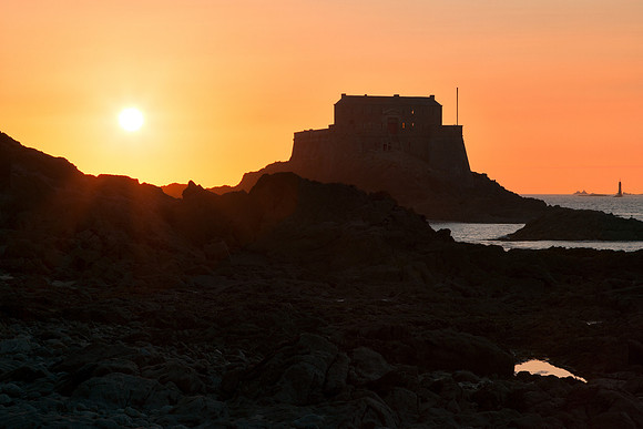 Saint-Malo Fort Sunset