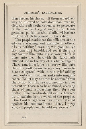 Vintage Page Description - Jeremiah's Lamentation (verso)