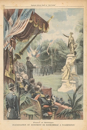 Le Petit Parisien Back Cover - Inauguration of the Rochambeau Monument