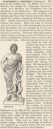 Vintage Encyclopedia Entry - Asclepius