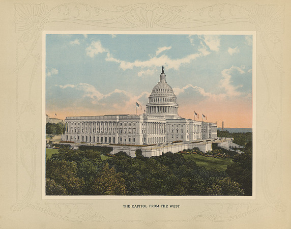Vintage Image Plate - The Capitol from the West