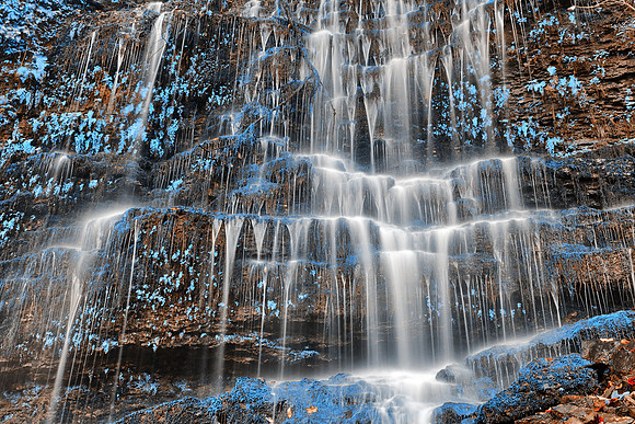 Blue Moss Wall Waterfall