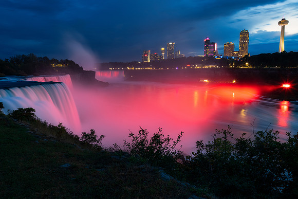 Beaming Twilight of Niagara Falls