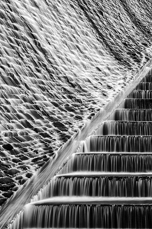 Claerwen Step Cascades - Black & White