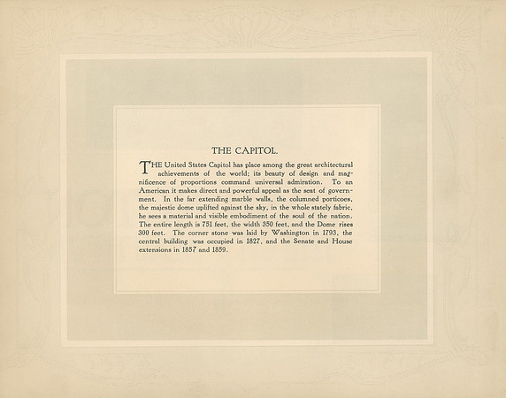 Vintage Description Page - The Capitol