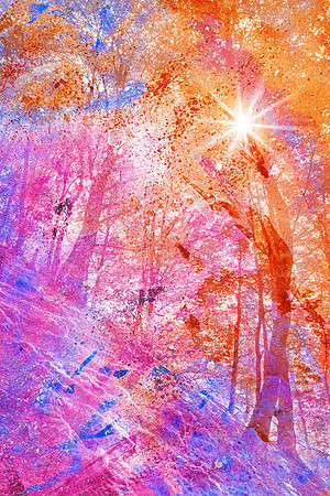 Acrylic Sunburst Forest - Dunkeld
