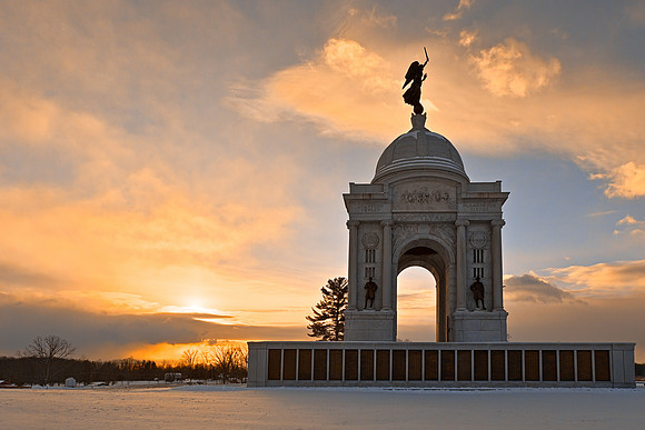 Winter Gettysburg Sunrise