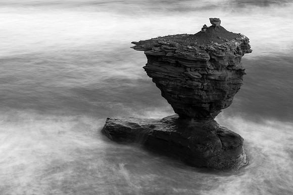 Fluid Teapot Rock - Black & White