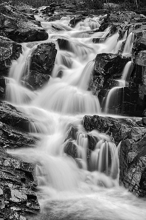 Bulls Eye Falls - Black & White