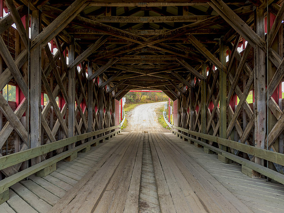 Inside Meech Creek Covered Bridge