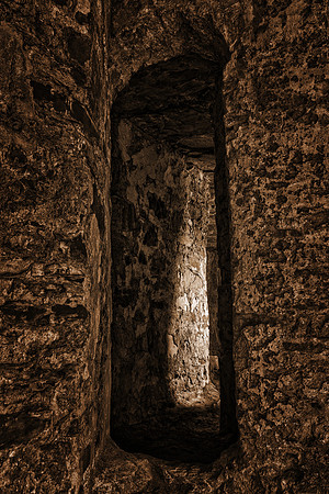 Sepia Grunge Frame of Kidwelly Castle