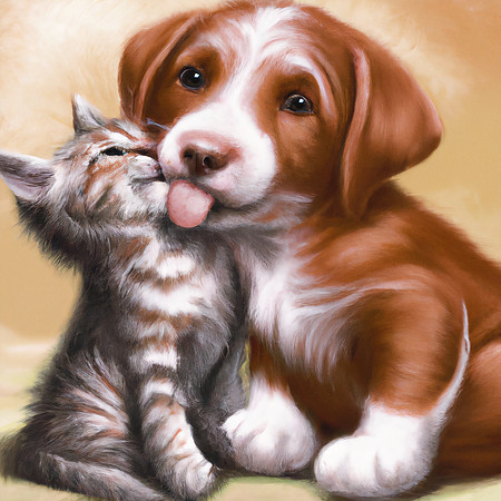 Puppy Kitten Love