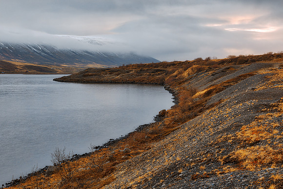 Cloudy Ljósavatn Twilight