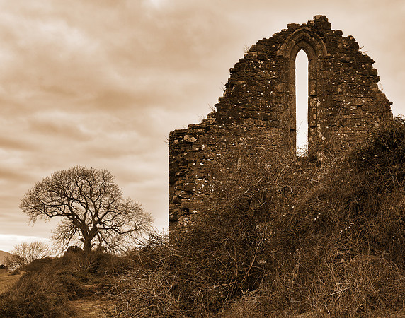 Sepia Penmon Priory Ruins