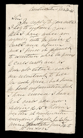 Vintage Coal Mining Letter (Newport, Wales)