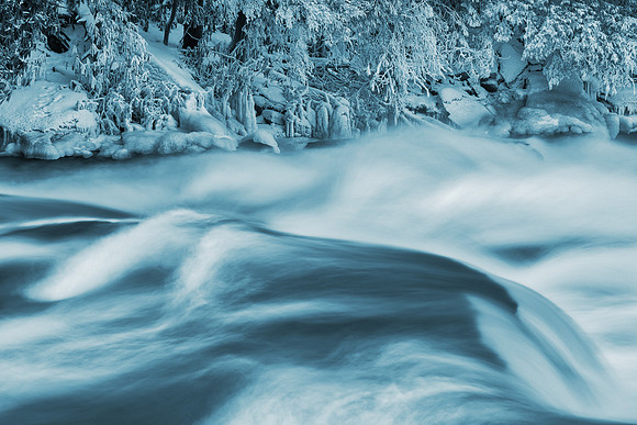 Blue Winter Stream - Swallow Falls