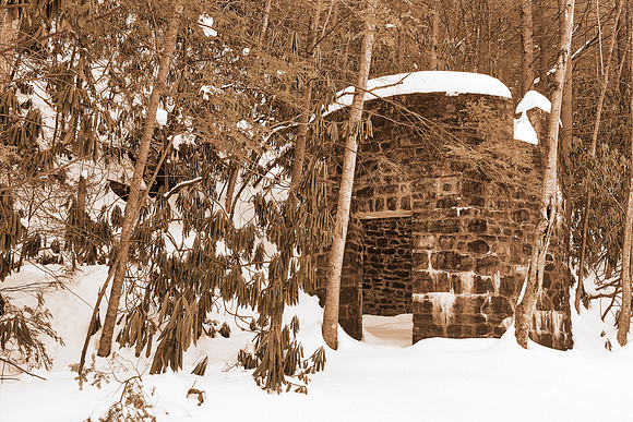 Winter Lehigh Ruins - Sepia Nostalgia