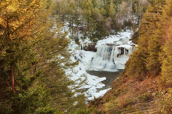 Blackwater Winter Sunset Falls