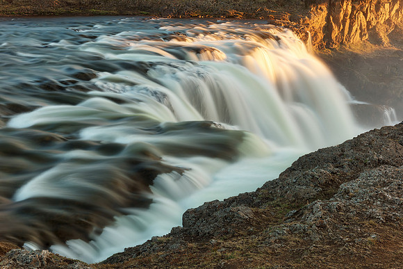 Golden Hour Waterfall - Kolufoss
