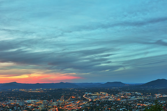 Cloudy Roanoke Twilight