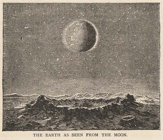 Vintage Illustration - Earth from Moon