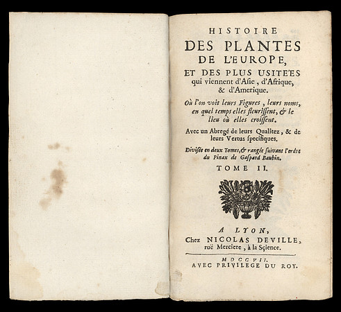 Vintage Herbal Frontispiece - Histoire des Plantes