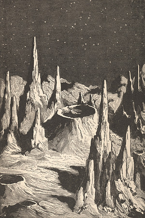 Vintage Image Plate - Lunar Surface