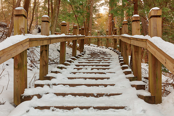 Winter Column Stairway