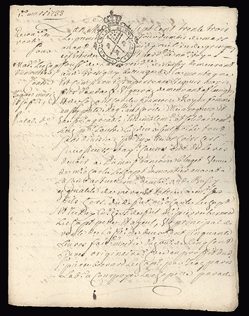 1733 French Manuscript Page