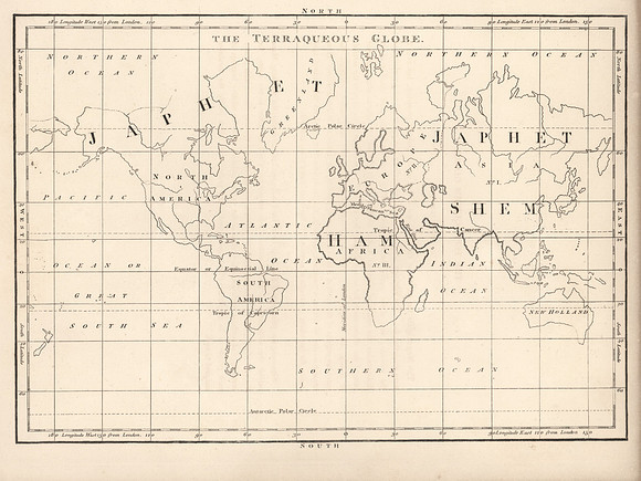 Vintage Image Plate - Terraqueous Globe